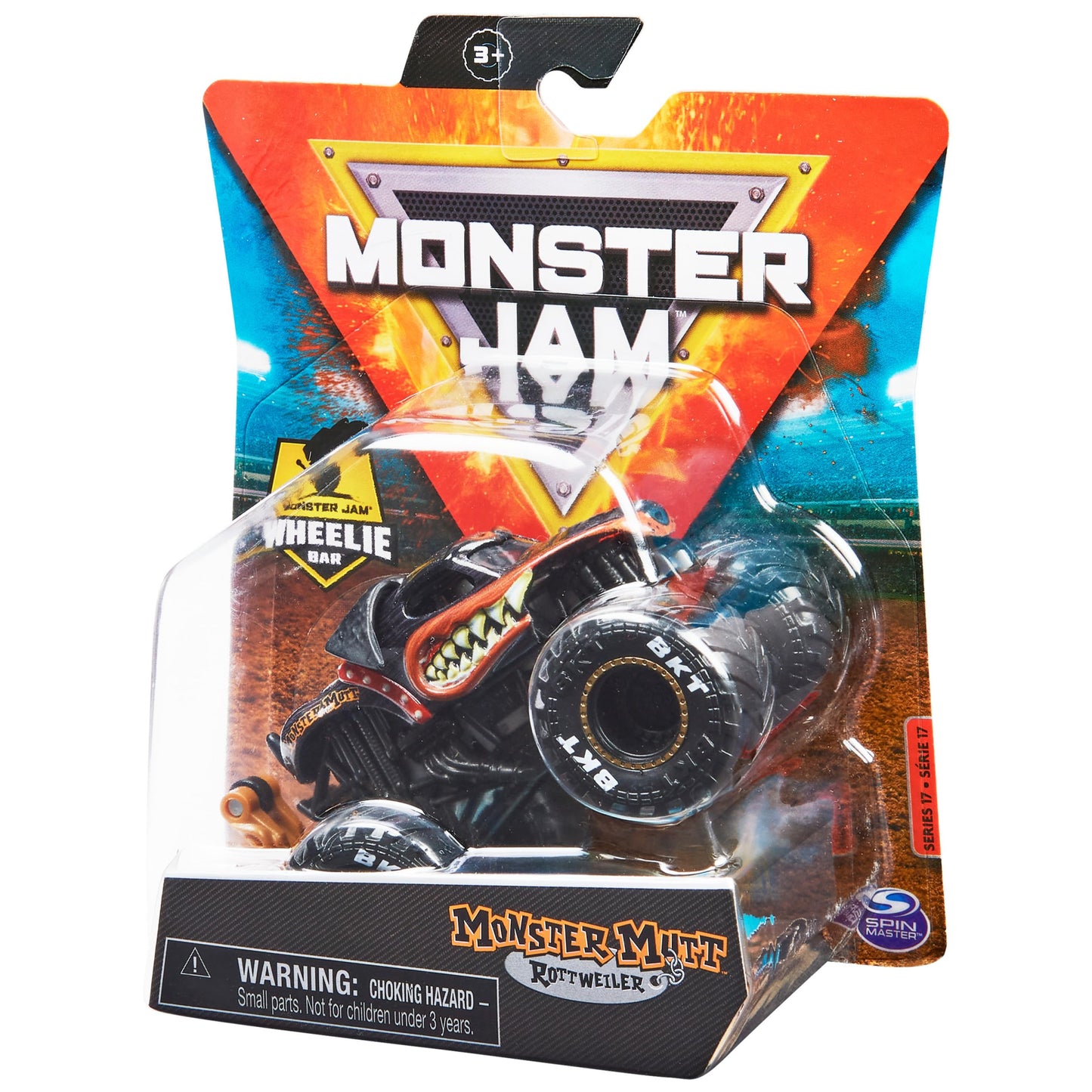 Monster Jam, Official Monster Mutt Rottweiler Monster Truck, Die-Cast Vehicle, Ruff Crowd Series, 1:64 Scale