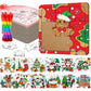 Fullhawl 12 Sets Christmas Puzzles Color Your Own Puzzles DIY Jigsaw Crafts with 12 Stackable Crayons and 12 Bags for Learning Education Toys Gifts Prizes Birthday Party Supplies(12  Christmas)