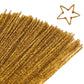 Giwrmu 100 Pieces Pipe Cleaners Chenille Stem, Golden Pipe Cleaners Craft, Fuzzy Sticks Craft Supplies, Colored Pipe Cleaner for