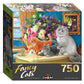 Roseart - Fancy Cats -Tea By The Sea - 750 Piece Jigsaw Puzzle For Adults