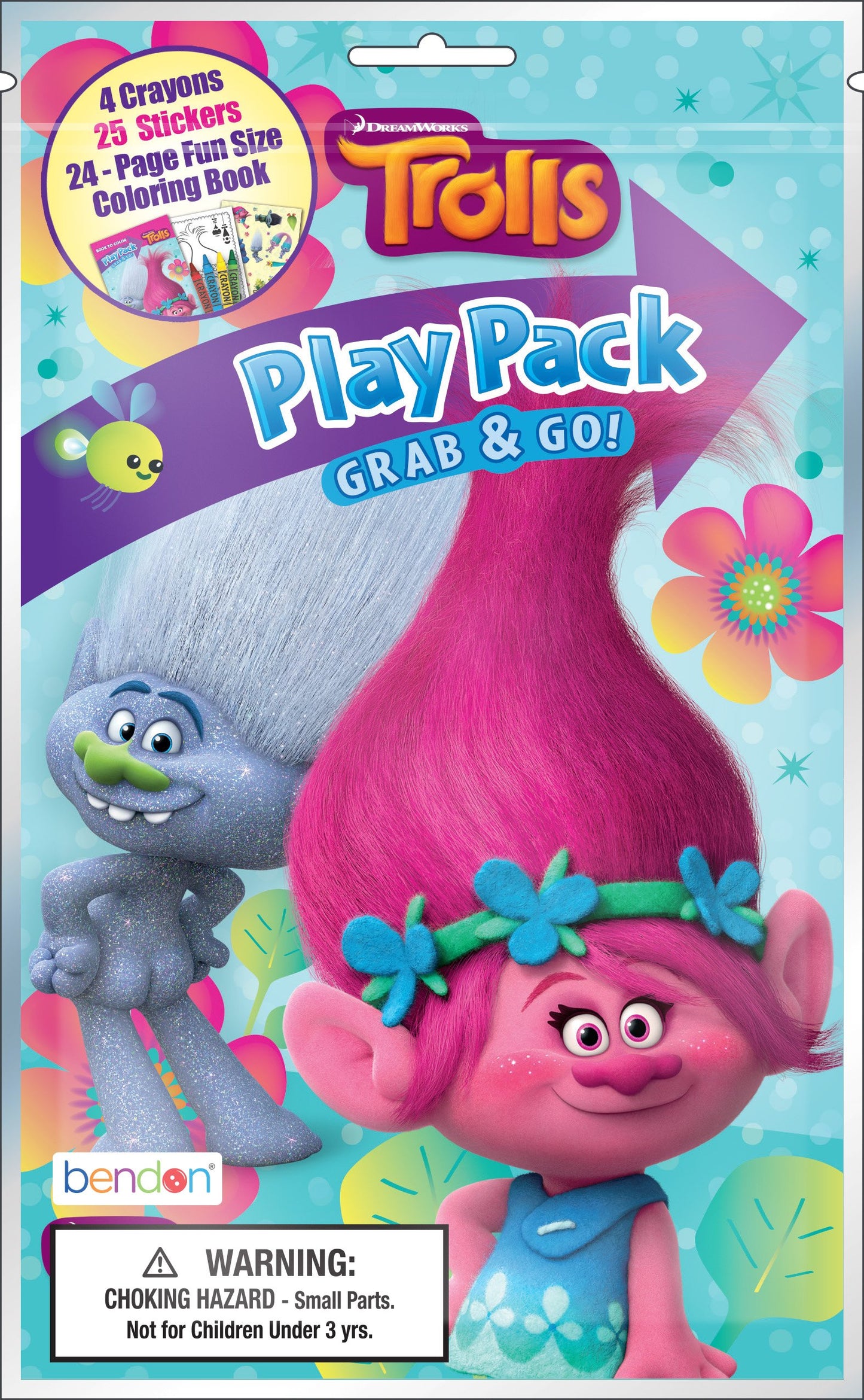 DreamWorks Trolls Grab n Go Play Packs (12 Packs) Party Favors Plus Loot Bags and Door Hanger