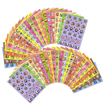 Vkpi Scratch And Sniff Stickers, 1152 Pieces Fruits And Foods Snacks Smelly Stickers, 24 Different Scents, 48 Sheets, 144 Design