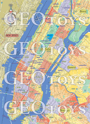 GeoToys Metropuzzle  New York City Jigsaw Puzzles 1000 Pieces  Detailed City Map Geography Puzzle  Challenging mature-themed Puzzle  Fun Puzzles for mature-themeds  Family Puzzles  US City Map Poster Included