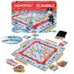 Winning Moves Monopoly Scrabble Game, 2-4 Players, Cardstock, Red, Model 1250, Play in Under One Hour, Ages 8+