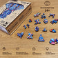 Claord 2.1 Elephant Wooden Jigsaw Puzzles For Adults, 12.2 X 12.2 Inches And 192Pcs With 12 Uniquely-Shaped Pieces, Colorful Unique Shape Animal Wooden Puzzle, Best Gift For Adults And Kids…