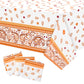 K1Tpde 3Pcs Bandana Party Tablecloths, Cholo Gangsta Theme Table Covers,Bandana Plastic Waterproof Tablecloth, Western Party Decorations Supplies For Adult, Orange