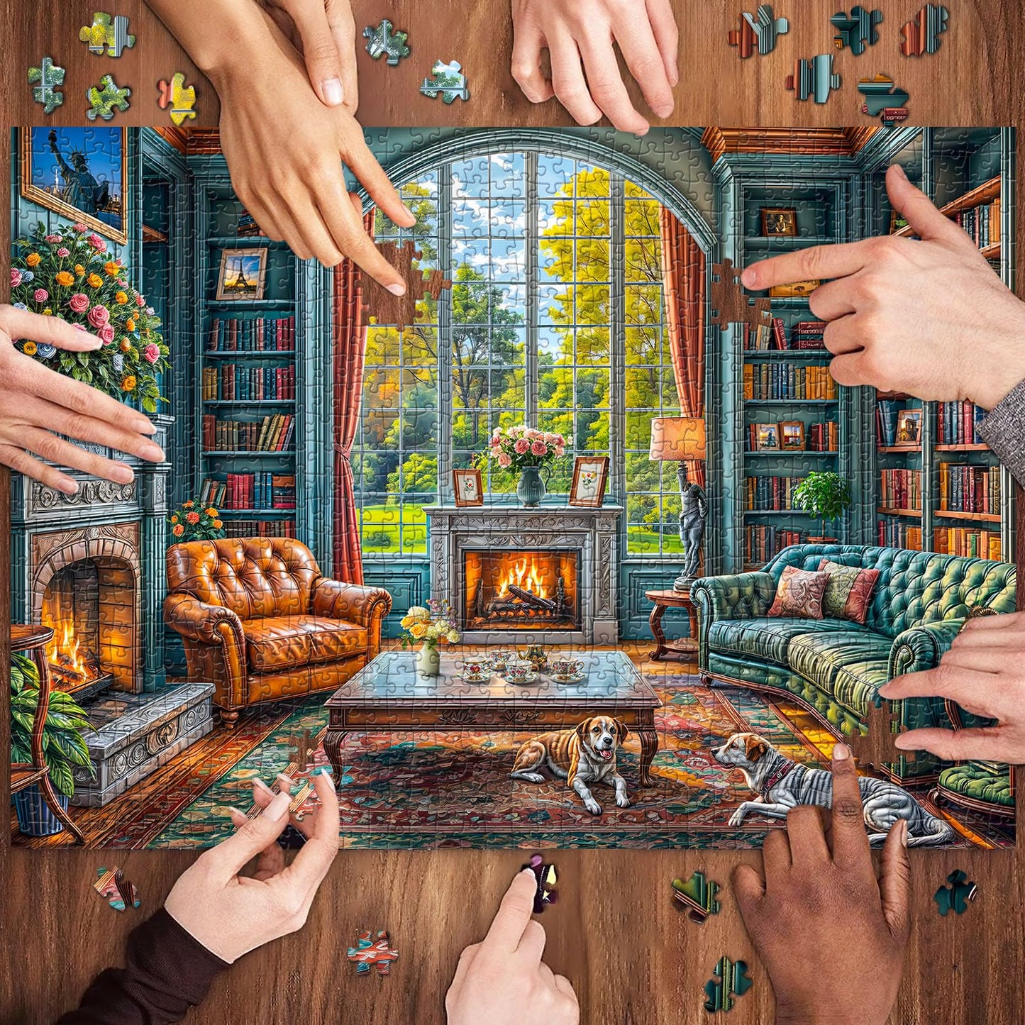 TangComplete - Warm Study Room Puzzles for mature-themeds 1000 Piece  Jigsaw Puzzles for mature-themeds  mature-themed Challenging Game Toys  Impossible Puzzle  Family Decoration Puzzle