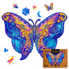 Unidragon Wooden Jigsaw Puzzles - Intergalaxy Butterfly, 199 Pcs, Medium 12.6'X9', Beautiful Gift Package, Unique Shape Best Gift For Adults And Kids