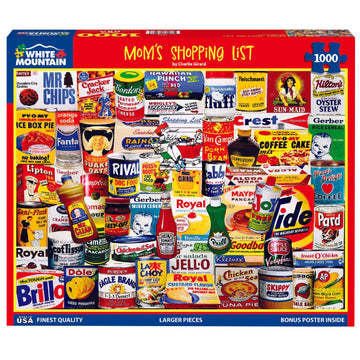 White Mountain Puzzles - Mom'S Shopping List - 1000 Piece Jigsaw Puzzle For Adults