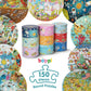 boppi City Life Round Jigsaw Puzzle - 150 Pieces, 58cm Diameter, 100% Recycled Card, Fun for Ages 5-8, Featuring Animals, Vehicles, and Buildings
