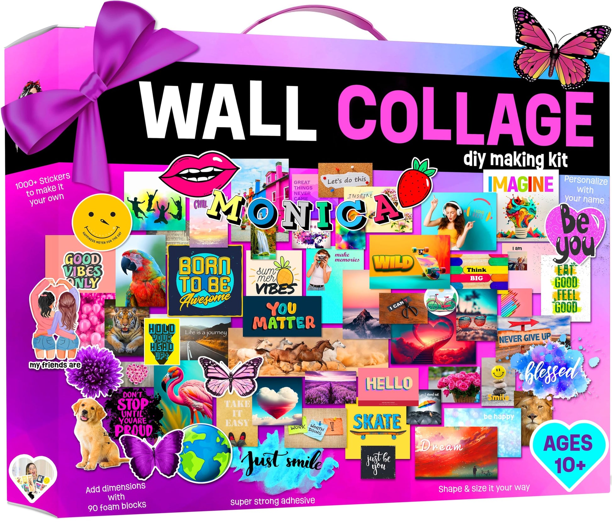 Wall Collage Kit for Teen & Tween Girls - Teenage Girl Room Decor 10 11 12 13 14 15 16 Year Old Girl Gifts - 1000+ Piece DIY Cra
