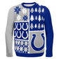 FOCO NFL Indianapolis Colts BUSY BLOCK Ugly Sweater, X-Large