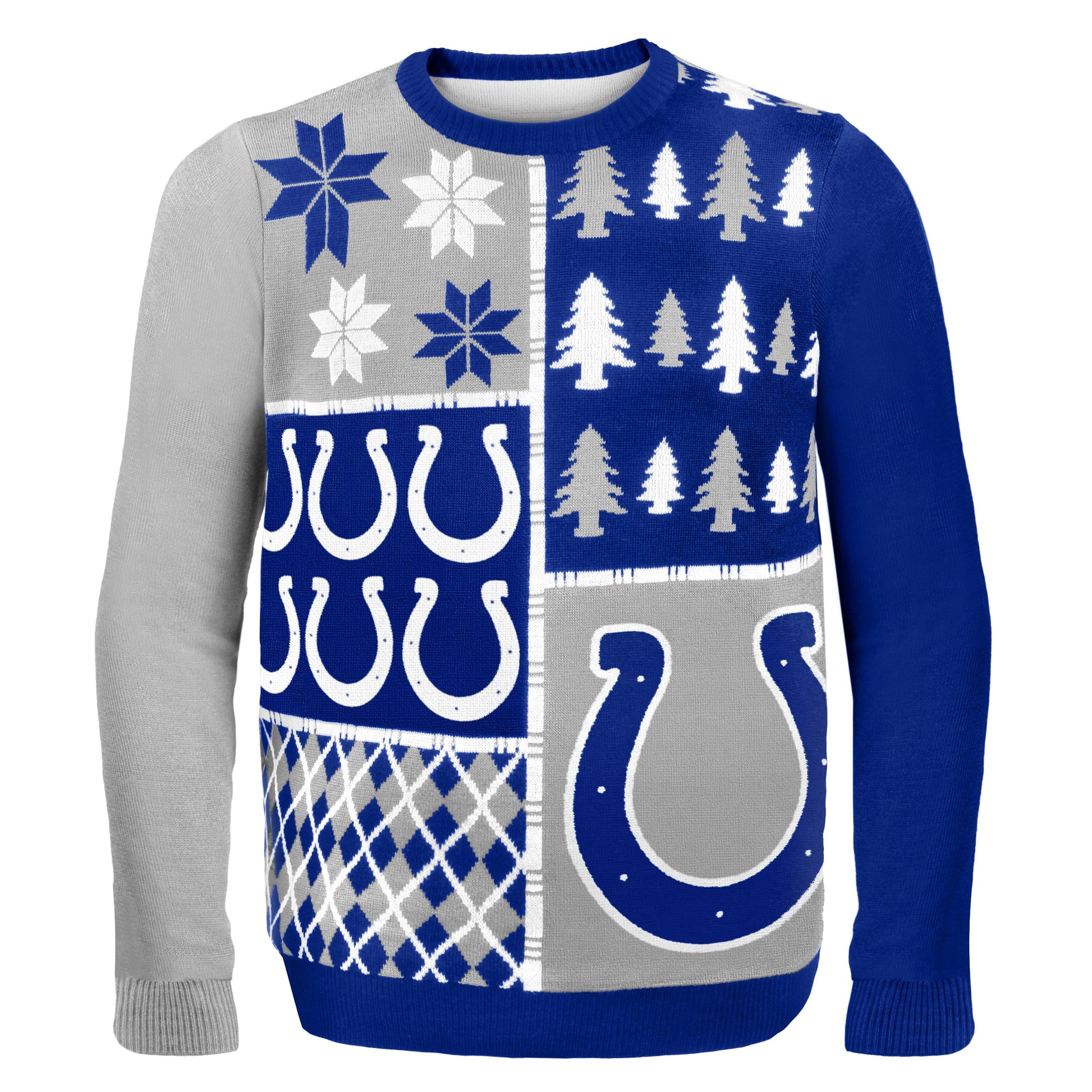 FOCO NFL Indianapolis Colts BUSY BLOCK Ugly Sweater, X-Large