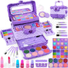 54 Pcs Kids Makeup Kit for Girls, Princess Real Washable Pretend Play Cosmetic Set Toys with Mirror, Non-Toxic & Safe, Birthday 