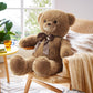 Yunnasi Big Teddy Bear Stuffed Animal 35 Inches Giant Stuffed Bear Gift For Girlfriend Children On Birthday Valentine'S Day Christmas, Brown