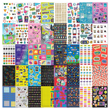 Fashion Angels 1,000+ Game On Sticker Book, Includes Fun & Colorful Craft Gaming Stickers, Ideal For Accessorizing Kids & Teens Notebooks, Journals & More