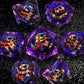 HAOMEJA Skull D&D Monster Resin Dice Set DND Skeleton 7 PCS Sharp Edges Dice with Gift Bag Apply to Dungeons and Dragons Role Pl