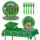 Lmjunzz 121Pcs Super Bowl Football Party Supplies Set, Serves 30 Guests Including Football Paper Plates, Dessert Plates, Napkins