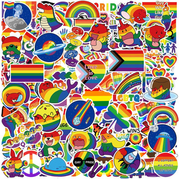 Meplum Pride Stickers, 200 Pcs Rainbow Stickers For Lgbtq Sticker Packs In Bi Trans Lesbian Pride Stuff, Gay Stickers For Laptop