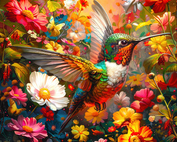 Springbok Hummingbird Dream 1000 Piece Puzzle For Adults - Featuring A Vivid Hummingbird And Flowers