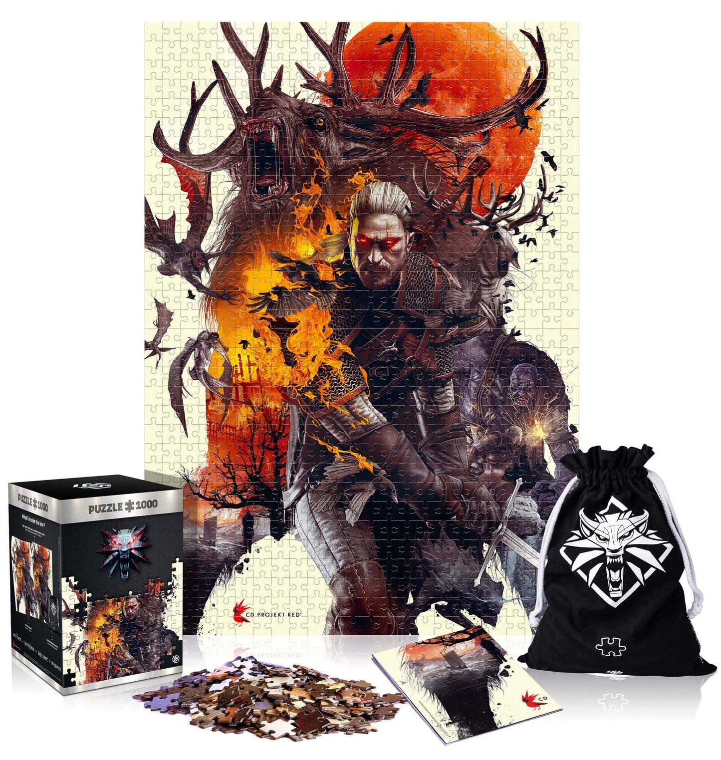 The Witcher 3: Wild Hunt Monsters | 1000 Piece Jigsaw Puzzle | Includes Poster And Bag | 68 X 48 | For Adults & Kids Age 14 Year