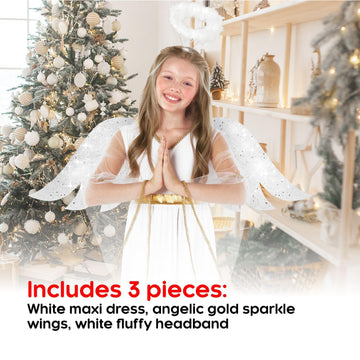 Morph - Halloween Angel Costumes For Girls - Angel Costume For Kids - Girls Angel Costumes - Kids Angel Costume Girls - Angel Halloween Costumes For Girls 3-4 Years