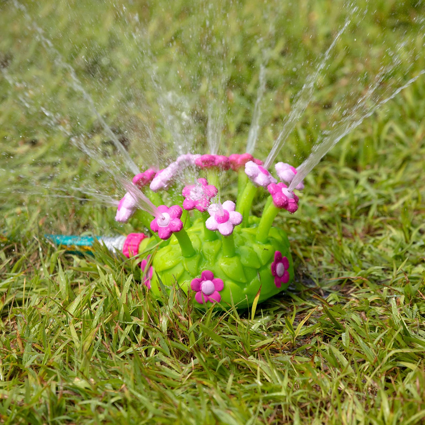 Melissa & Doug Sunny Patch Pretty Petals Flower Sprinkler Toy With Hose Attachment