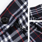 Girl'S School Uniform Plaid Pleated Costumes Skirts (M, Dark Blue Mixed White)