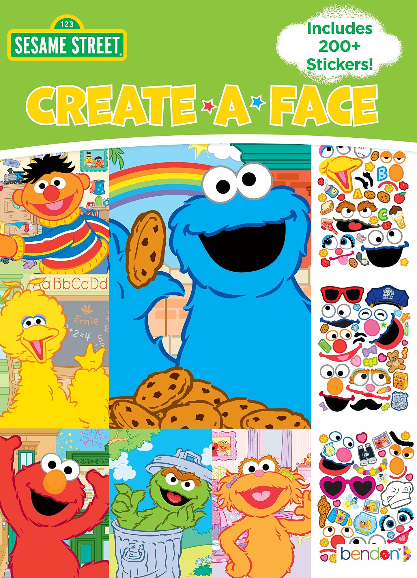 Sesame Street Create-A-Face Sticker Pad | Sesame Street Stickers & Pad | Includes 200+ Stickers | Officially Licensed