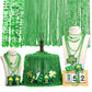 Becfupo 196Pcs St. Patrick's Day Accessories: 100 Pcs Metallic Green Beaded Necklaces & 96 Pcs Temporary Tattoo Stickers - Irish