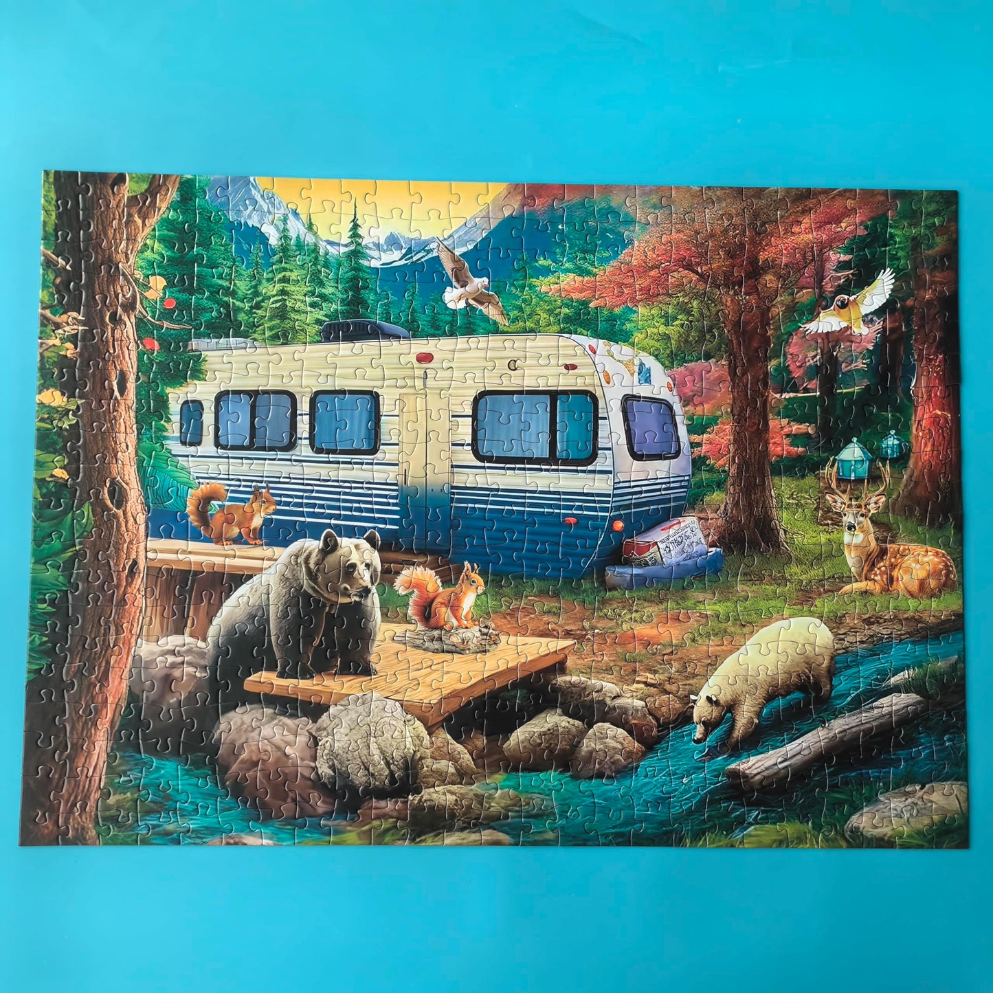500 Piece Puzzles For Adults - Difficult Jigsaw Puzzles For Adults Challenging - Forest Bear Adventure