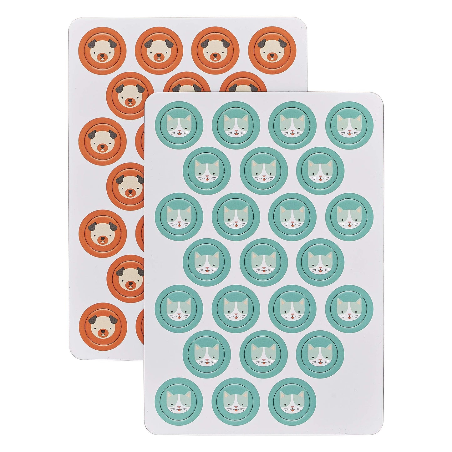 Petit Collage Magnetic Cats & Dogs Travel Game - 2 Player, Ages 4+, Aluminum, Portable Tin Included, Model PTC326