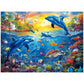ALL4JIG Ocean World Fun Jigsaw Puzzles for Adults and Kids, 500 Pieces, 20.87'' x 14.96'', Christmas Secret Santa Gift, White El