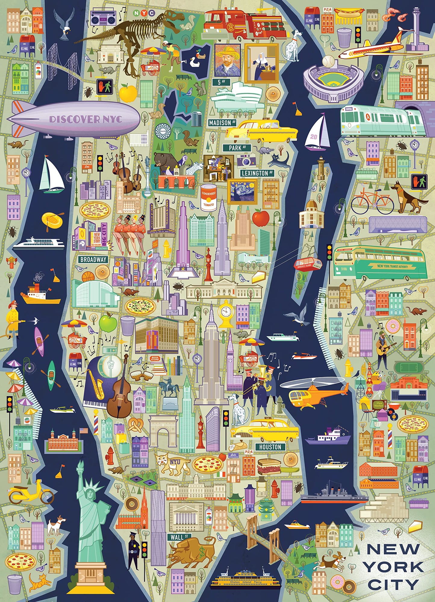 Blue Lobster 1000 Piece Puzzle (New York City)