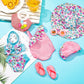Kajaia 8 Pcs Doll Swimsuit 18 Inch Doll Clothes and Accessories Doll Dress Flip Flops Hat Outfit Swimsuit Accessories for 18 Inch Girl Doll