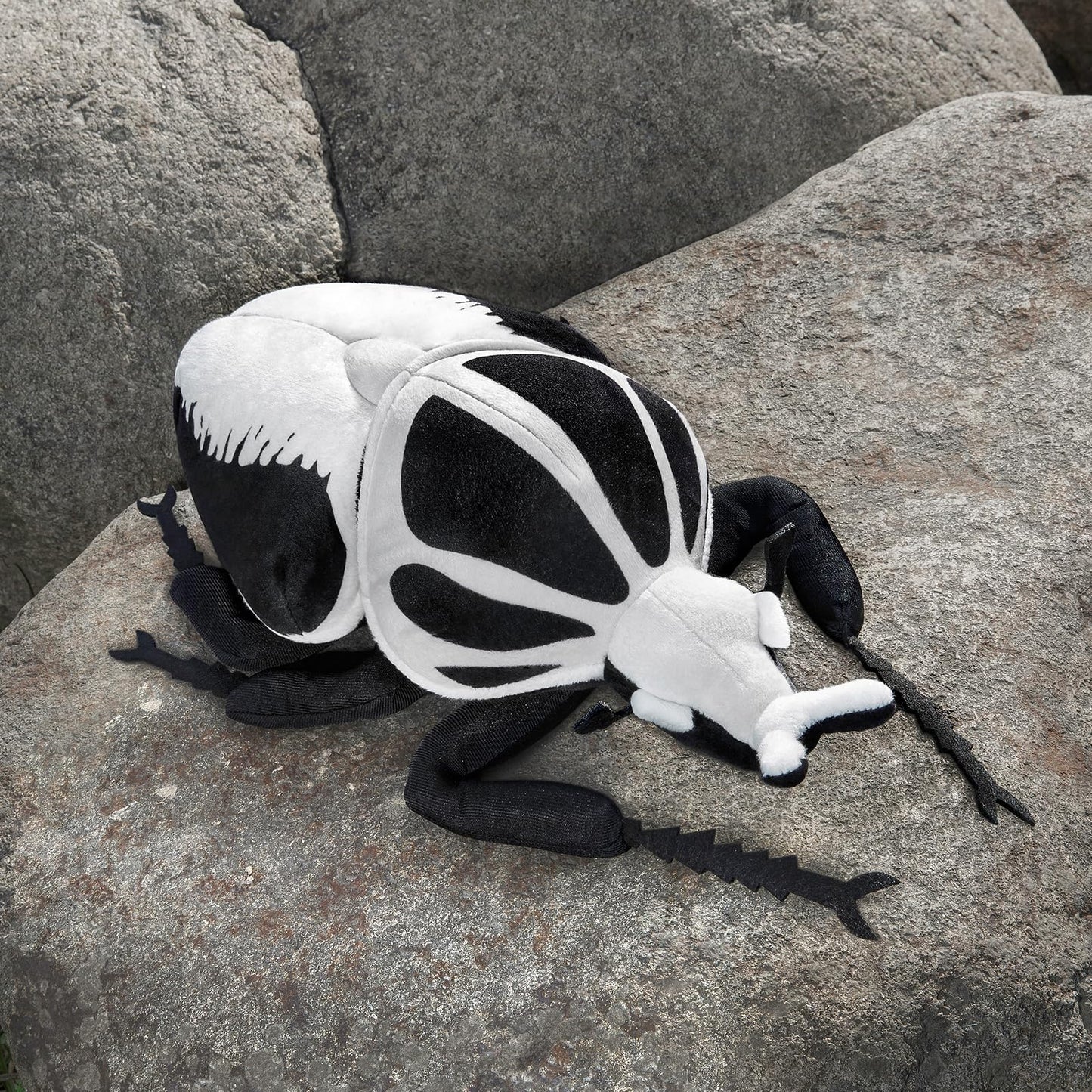 Zhongxin Made Realistic Goliathus Regius Plush Toy - 10'' Goliathus Regius Beetle Stuffed Animal, Soft Crustaceans Animals Model