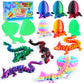 Impossmaker 6Pcs 3D Printed Easter Dragon Eggs With 3D Printed Dragon Inside, Easter Basket Stuffers Mini Dragon Egg Set Articul