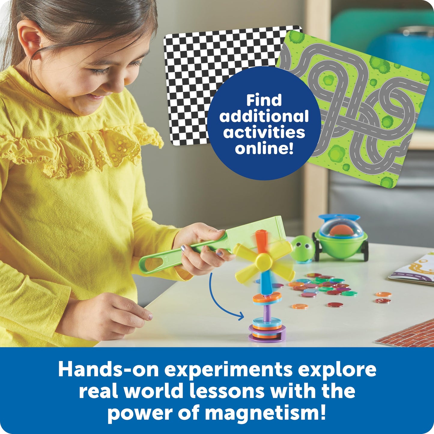 Learning Resources STEM Explorers Magnetworks  Magnetic Science Set  Physics Experiment Toys for Kids  Kindergarten and Preschool Classroom  Force and Motion Kit for Boys and Girls  Ages 5 and Up