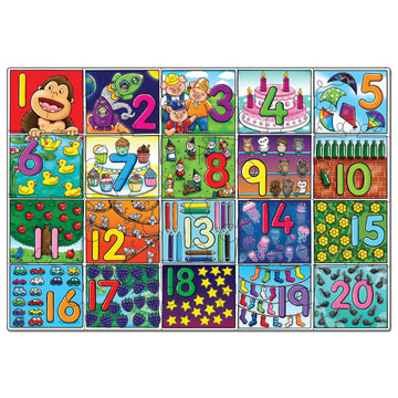 Orchard Toys Big Number Jigsaw Puzzle & Poster - 1-20 Number Puzzle