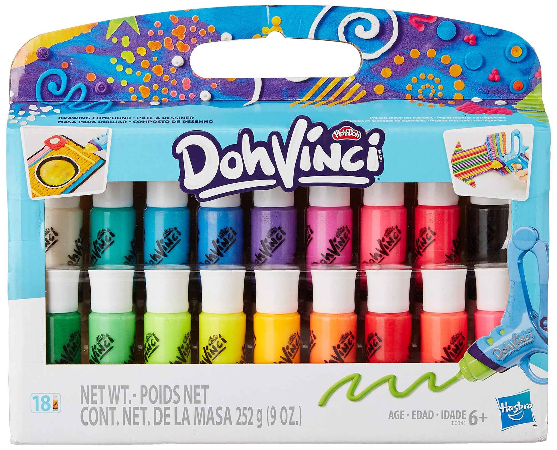 PlayDoh Dohvinci 18Pack Drawing Compound,Multicolor Pack Of 18 Pcs