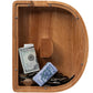 Ladenk 12 Inch Extra Large Wooden Kids Letter Piggy Bank - Piggy Bank For Boys Girls - Initial D Bank - Alphabet Money Bank For 