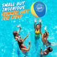 Billeeit 5Pcs Water Skipping Balls for Pool Play, Rainbow Color Splash Water Bouncing Balls with Portable Mesh Bag, Fun Beach To