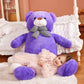 Ikasa Giant Teddy Bear Stuffed Animal Plush Toy,Large Bear Cute Jumbo Soft Toys,Huge Big Size Fluffy Plushie,Gifts For Kids (Purple, 47 Inches)