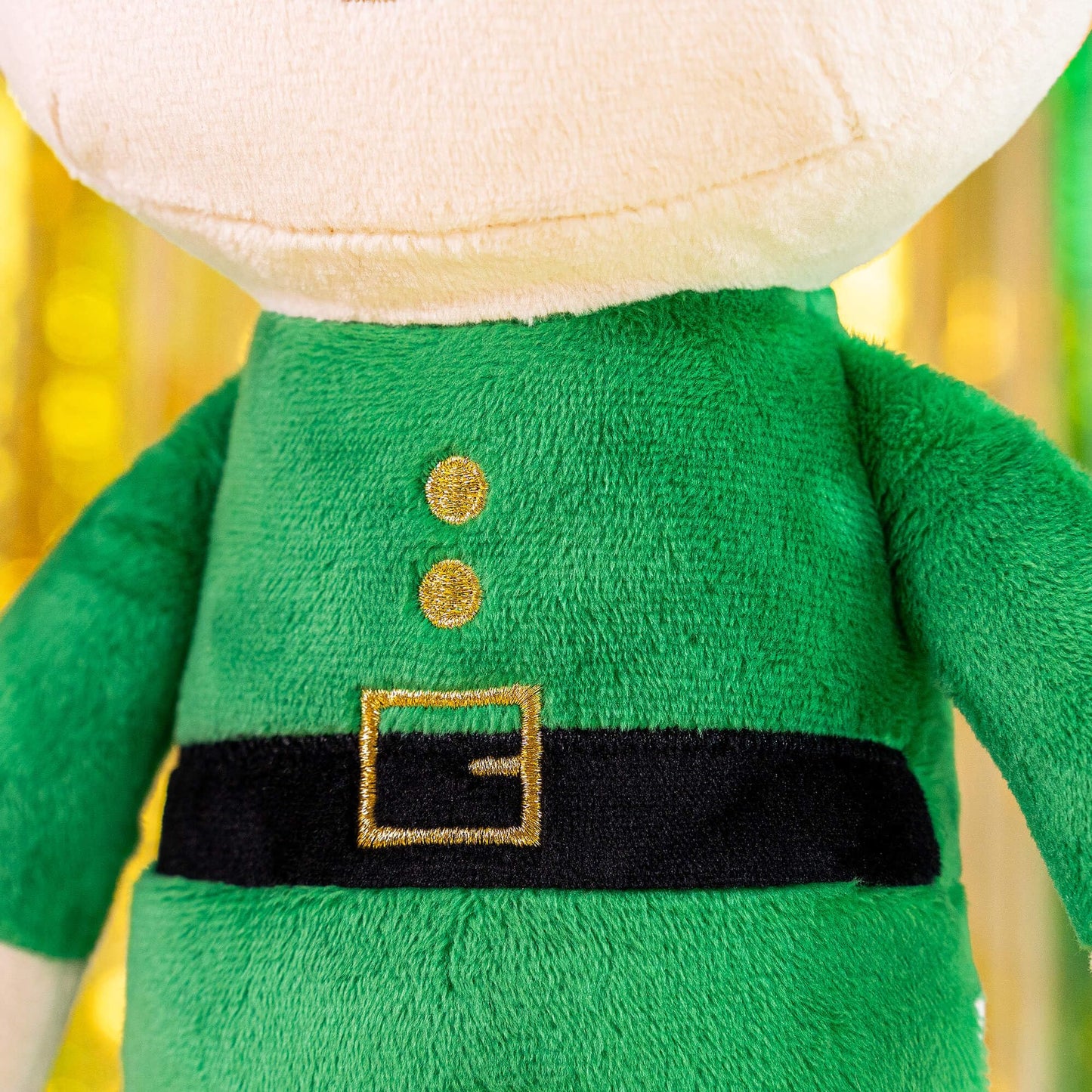 Gloveleya Plush Dolls Saint Patrick'S Day Gifts Soft Blessings Doll Shamrock Wishes Plush Elf Baby Gifts For Boy 16'' Green