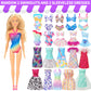 Style Shine 52 Pcs Doll Clothes And Accessories,2 Wedding Gowns 6 Fashion Dresses 2 Set Casual Outfits Top And Pant 2 Swimsuit,2