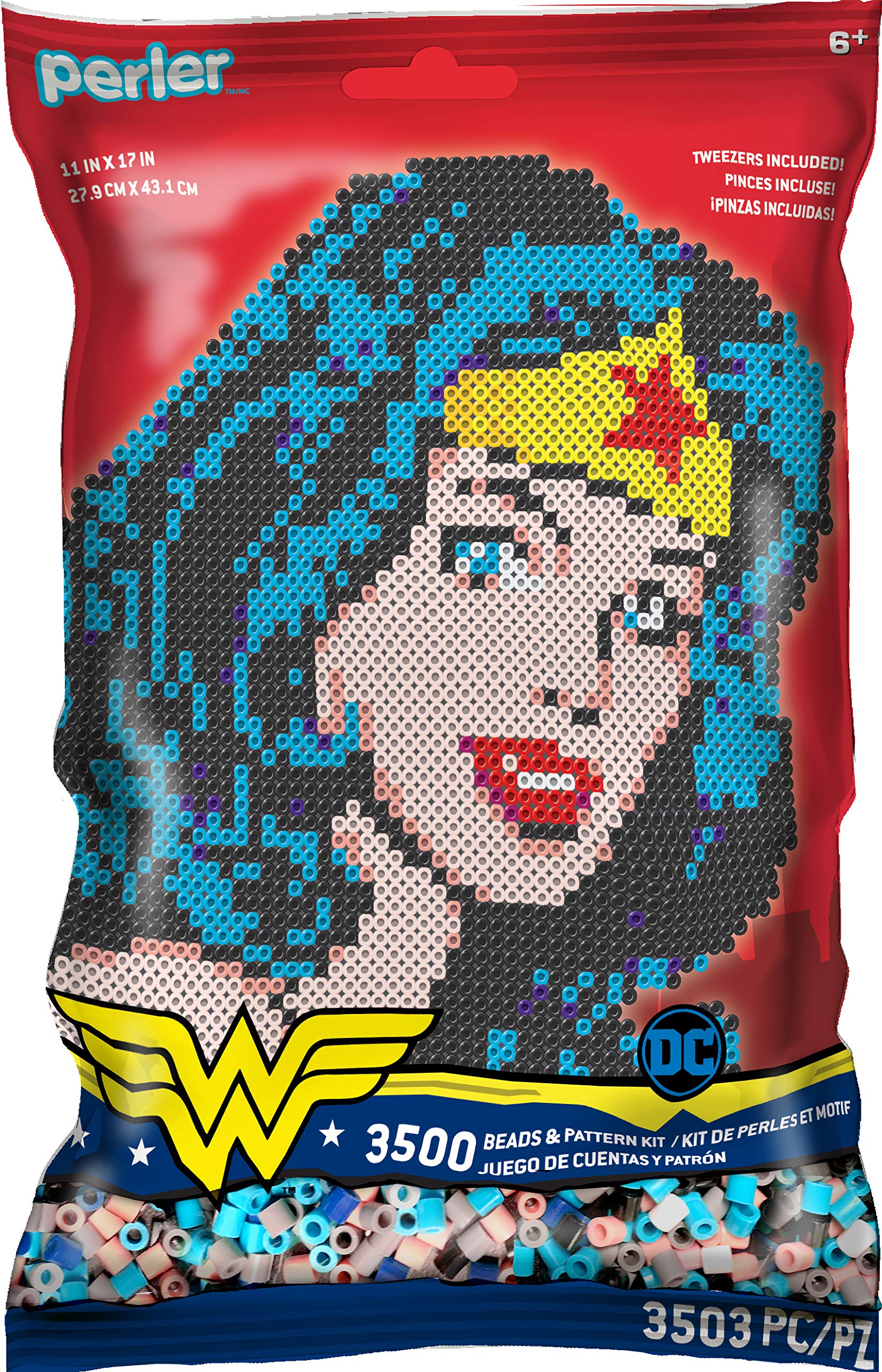 Perler Beads DC Wonder Woman Fuse Bead Pattern Kit, 3500pc