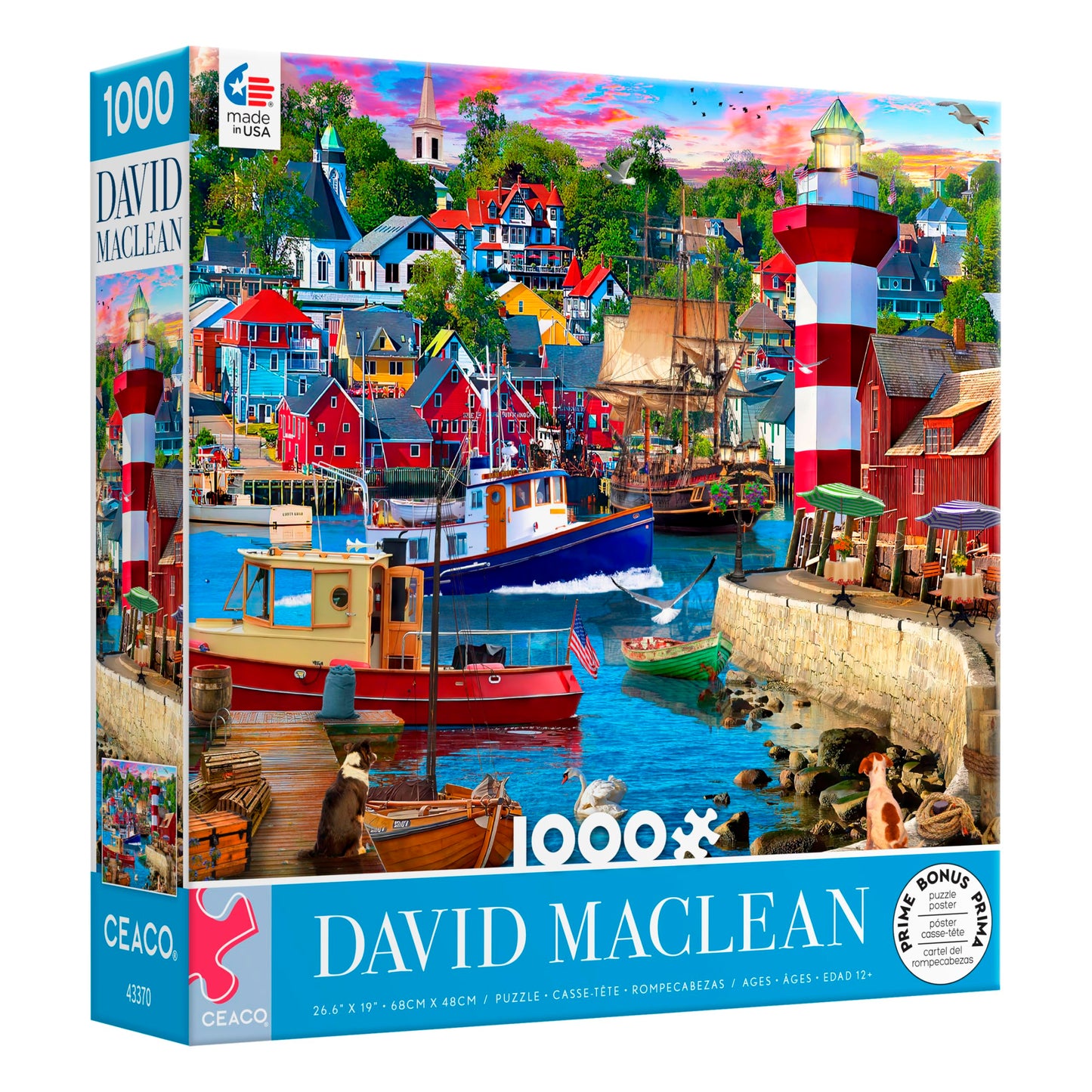 Ceaco - David Maclean - Lighthouse Harbor - 1000 Piece Jigsaw Puzzle