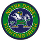 FANMATS 22928 Notre Dame Fighting Irish Roundel Rug - 27in. Diameter - Leprechaun Alternate Logo