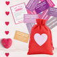 Valentine's Day Pass The Bag Game Kit  44 Tip Cards & 1 Pass Bag  Funny Party Game For teenager & mature-themed  Gathering Prize Game  Group Activity  Party Supplies -(RedA02)