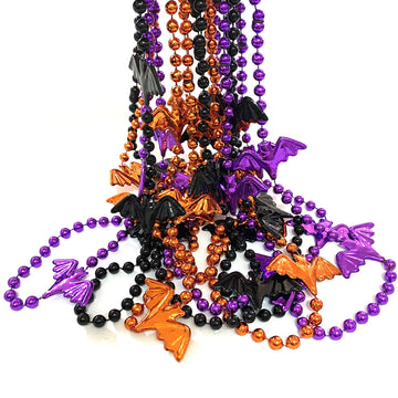 YSPPF 12 Pcs Halloween Party Bat Bead Necklace Pirates Day Necklace Gift Ornament